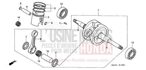 VILEBREQUIN/PISTON SJ50W de 1998